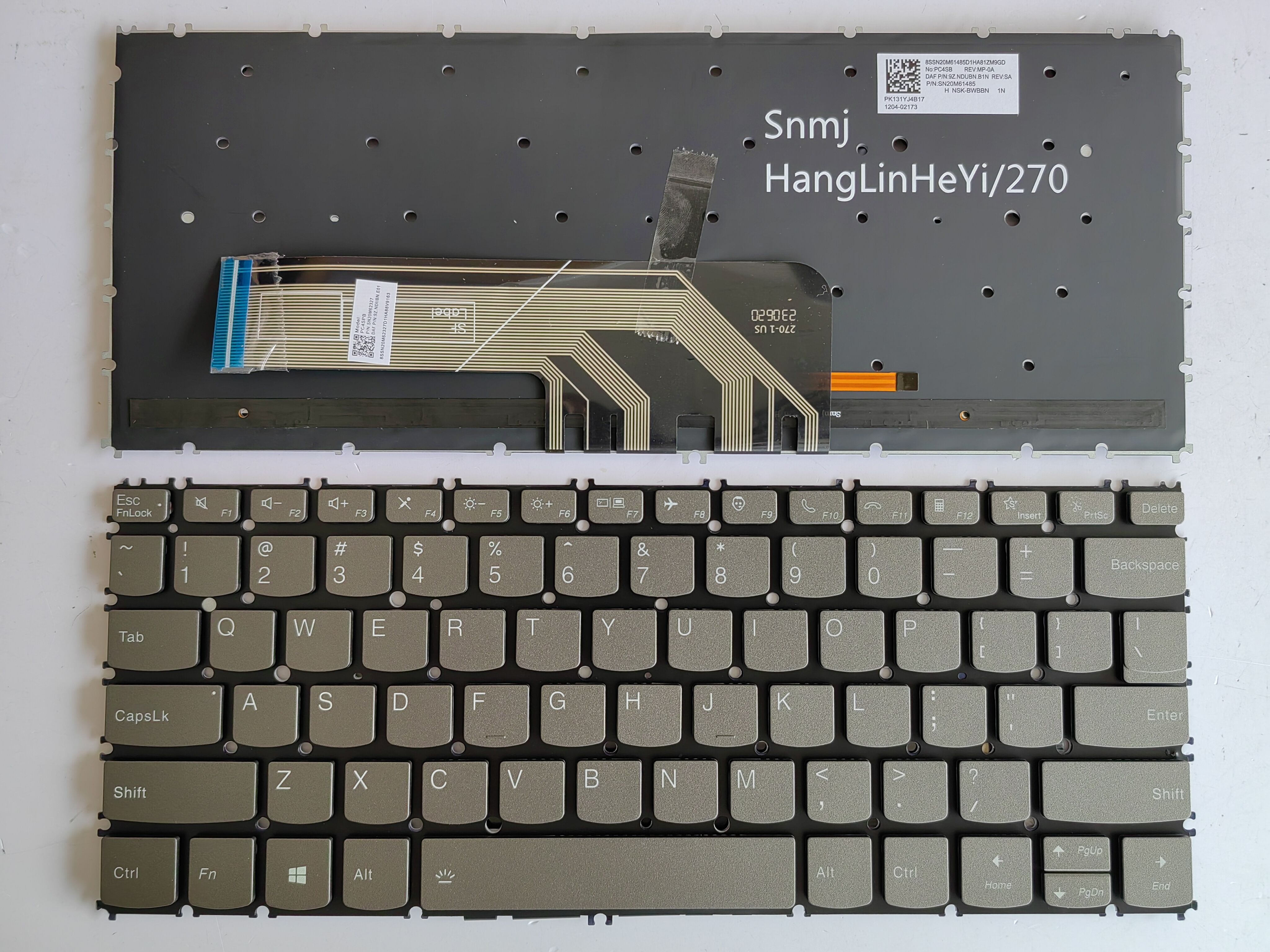 Picture of New Replacement Laptop Keyboard For LENOVO 13X 13s g2 phone print/Yoga Pro 13S ITL 2021 Grey Backlit (OEM) US Layout
